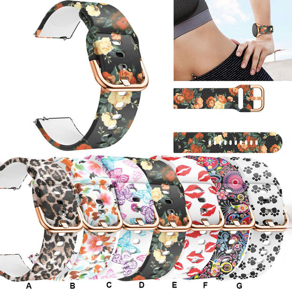 Colorful Pattern Printed Silicone Watch Band for Samsung Galaxy Watch Active 22mm Colorful Pattern Printed Silicone Watch Band for Samsung Galaxy Watch Active 22mm